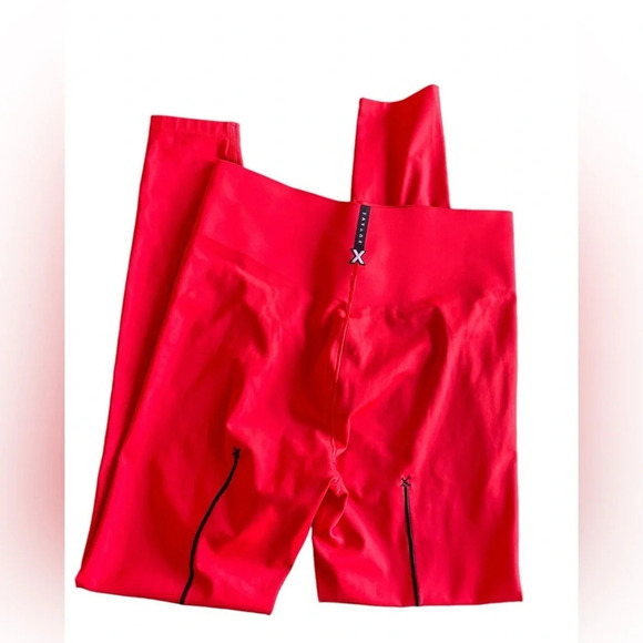 Savage Fenty Hotline High Waist Leggings Hotline Sports Bra Fire engine red Sz L - Picture 11 of 13